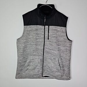 Ascend XL silver and black zip up vest